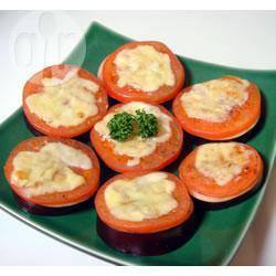 Gebakken aubergine-tomaat rondjes recept
