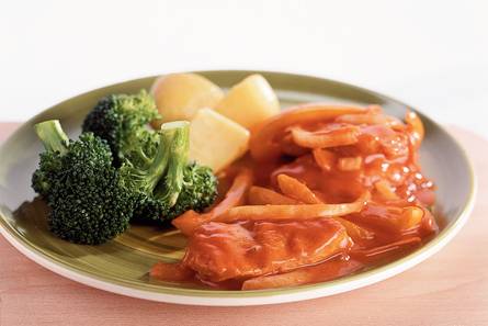 Kalkoenstroganoff met broccoli