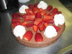 Chocolade-aardbeien taart recept