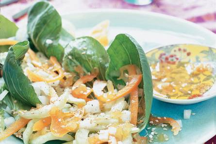 Salade van paksoi en rettich