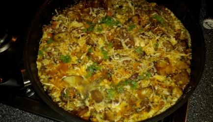 Boeren-omelet met kleine aardappeltjes/krieltjes recept