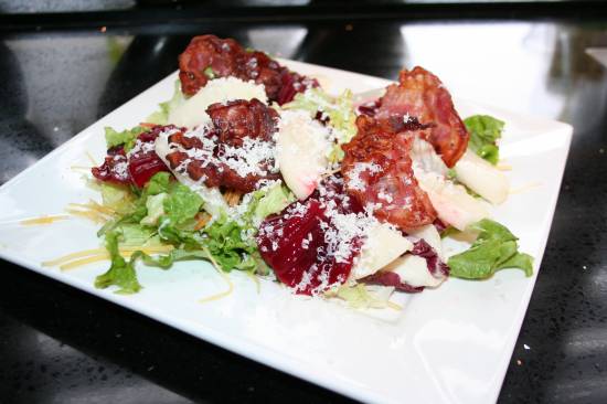 Bieten peren salade met bacon recept