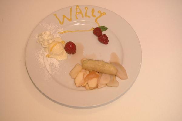 Vanille-ijs met fruit