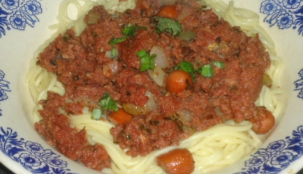 Cornedbeef met kruiden en pasta recept