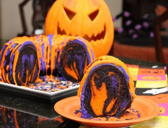 Halloween marmer tulband cake recept