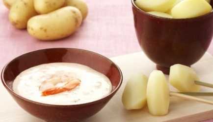 Aardappelhapje met garnaalmayonaise recept