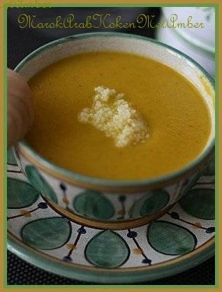 Pompoen/groentensoep met couscous recept