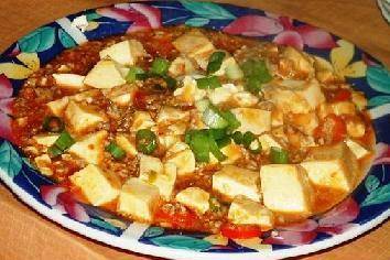 Tofu in pikante gehaktsaus (mapodoufu) recept
