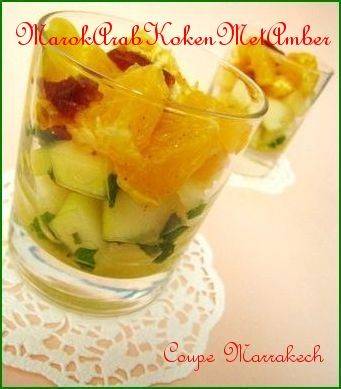 Coupe marrakech (meloen/sinaasappel/dadels/mint) recept ...