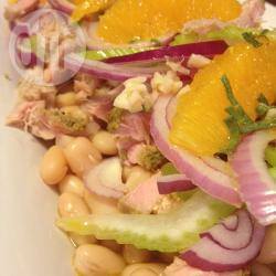 Salade van tonijn en cannellini bonen recept