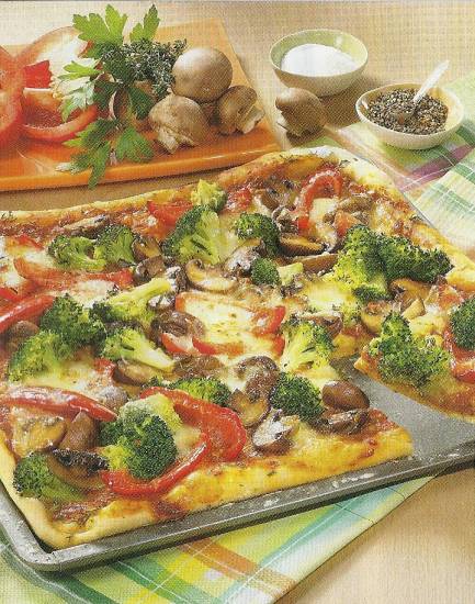 Groentepizza met broccoli [12 stukken] recept