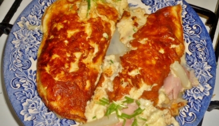 Kaas ham asperges omelet voor lunch recept