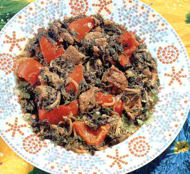 Balti lamsvlees met spinazie recept