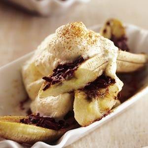 Warme banaan met chocolade recept