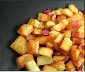 Gebakken aardappelen met spek recept