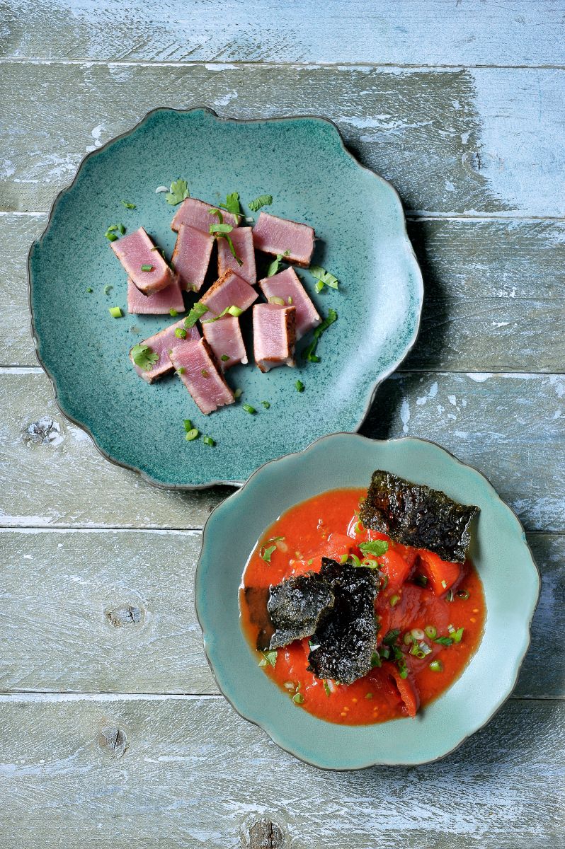 Recept 'tataki van tonijn met tomatensalsa'