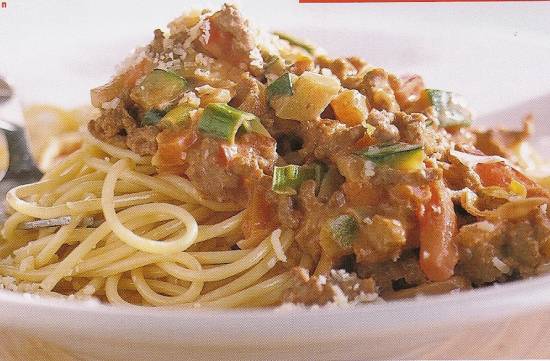 Spaghetti met romige pestosaus recept