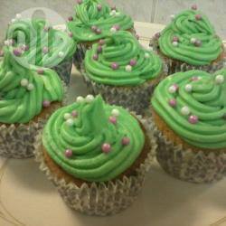 Kerstboom cupcakes recept
