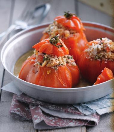 Recept 'tomaat gevuld met krab'