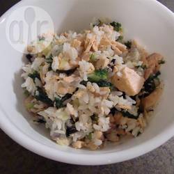Rijstbowl met zalm en boerenkool recept