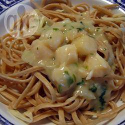 Spaghetti met sint-jakobsschelpen recept
