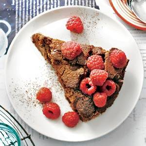 Choco- cheesecake met frambozen recept