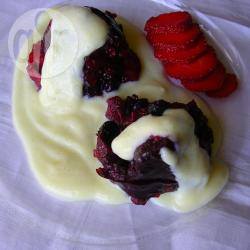 Compote van rode bessen met vanillesaus recept