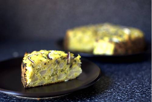 Bloemkool omelet uit de oven (kuku golkalam) recept