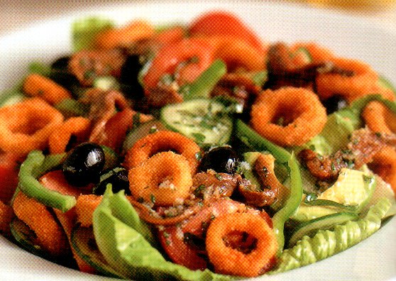 Calamaris-groentesalade recept