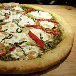 Pesto pizza recept
