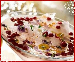 Sparkling punch with raspberry brittle recept