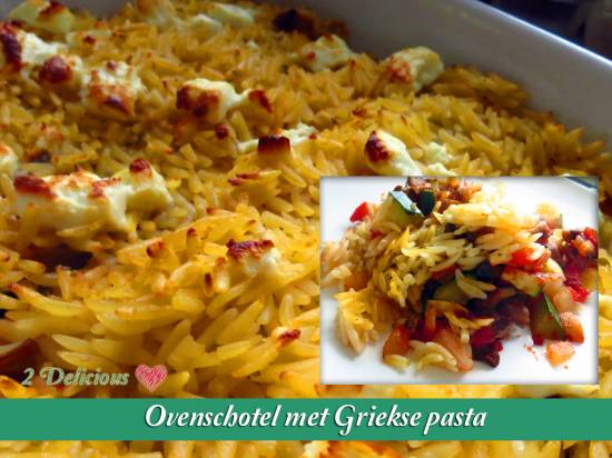 Ovenschotel met griekse pasta recept