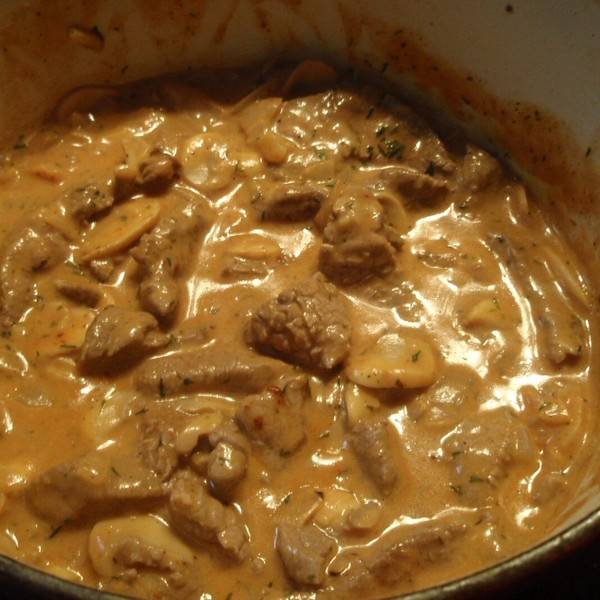 Boeuf stroganoff à l`écureuil recept