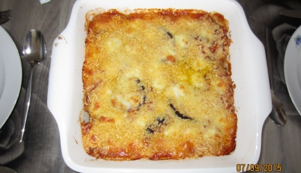Aubergine ovenschotel met mozzarella. recept