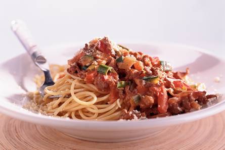 Spaghetti met romige pestosaus