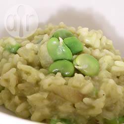 Groene risotto met tuinbonen recept
