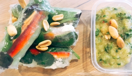 Springrolls met mangodip voor in je lunchbox recept
