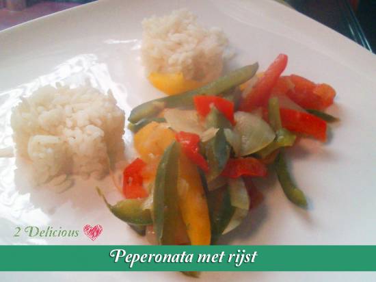 Peperonata met rijst recept