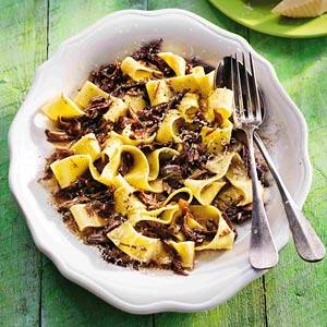 Pappardelle met stracotto recept