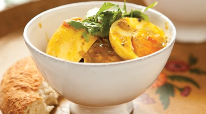 Curry met ei en mango recept