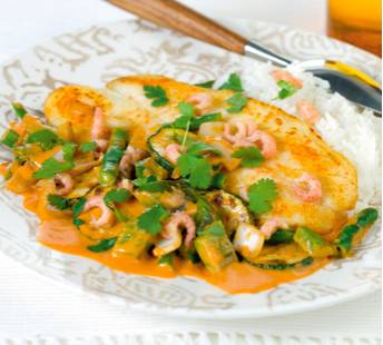 Vis met thaise curry recept