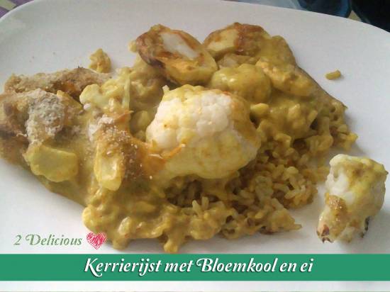 Kerrierijst met bloemkool en ei recept