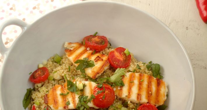 Foodblogevent: quinoa salade met halloumi