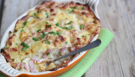 Bloemkool ovenschotel met ham recept