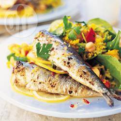 Salade met gemarineerde sardines recept
