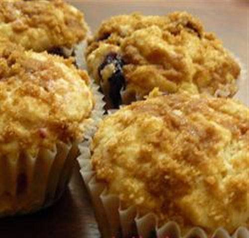 Blueberry muffin met streusel top recept