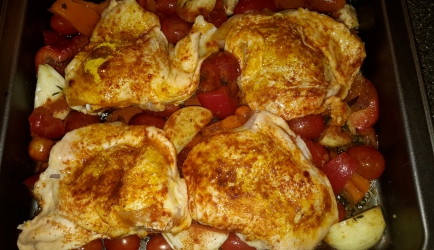 Kleverige kip uit de oven recept