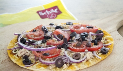 Glutenvrije pizza wrap met tonijn recept