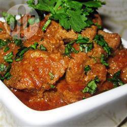 Vindaloo  indiase curry met rundvlees recept