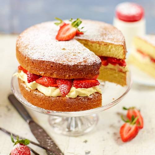 Aardbeien victoria room cake recept